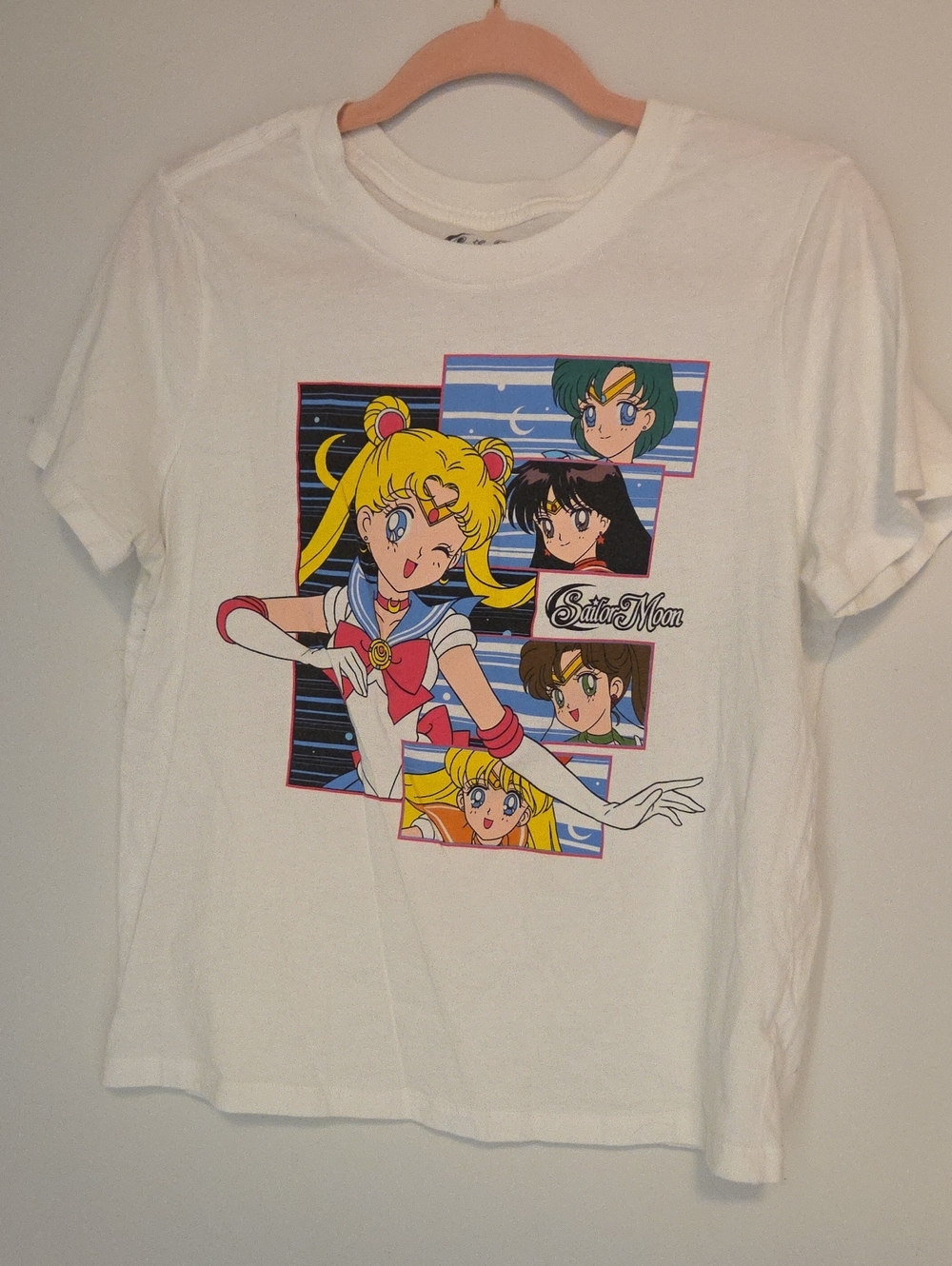 Forever 21 White Sailor Moon Graphic Long Sleeve Tee